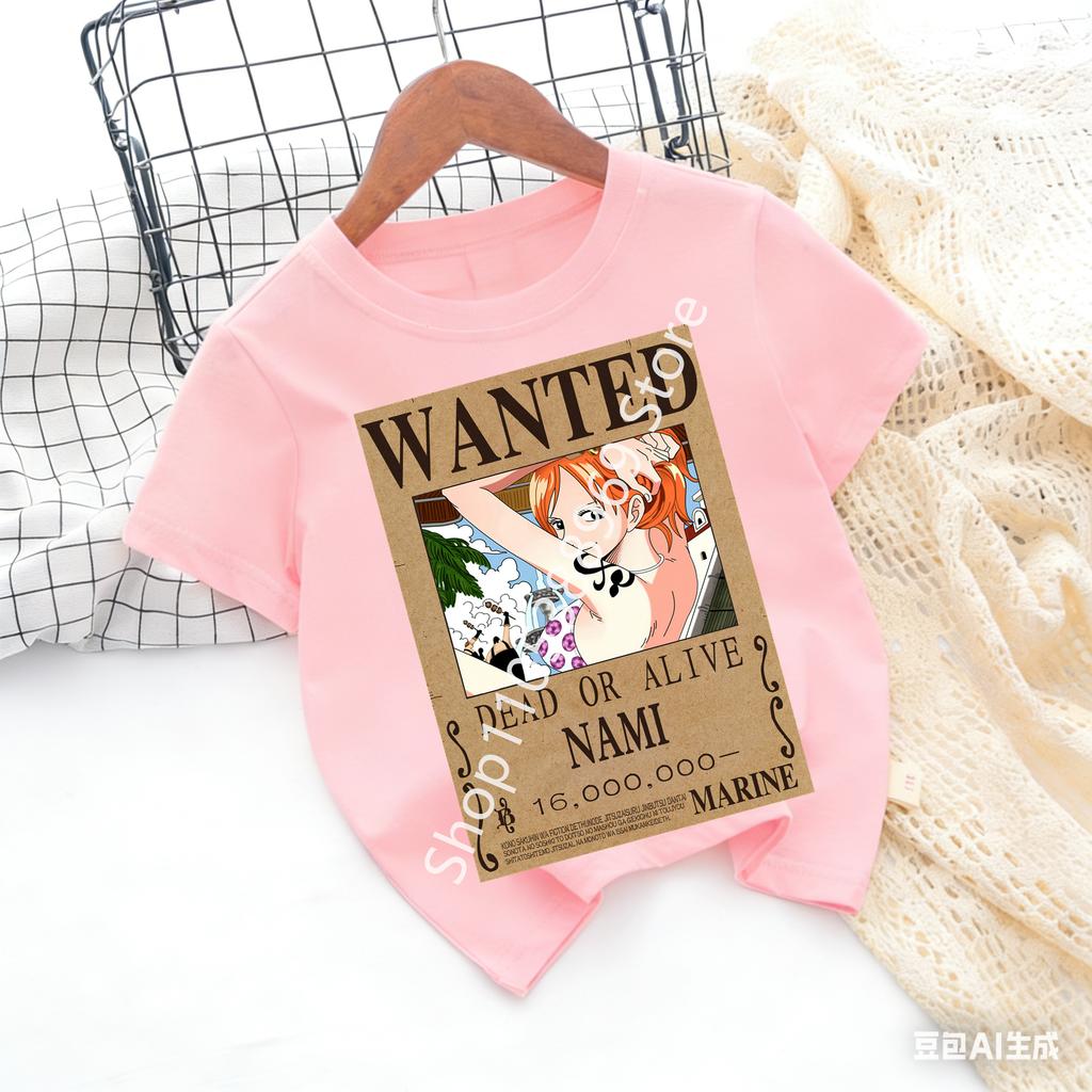 Cute Chopper Cartoon Print Kids TShirt Adorable Anime Character Design Childrens Short Sleeve Tee Perfect for Litt