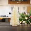 3Pcs Artificial Mini Christmas Tree Set with Snow Frosted Tips 3.5-15cm