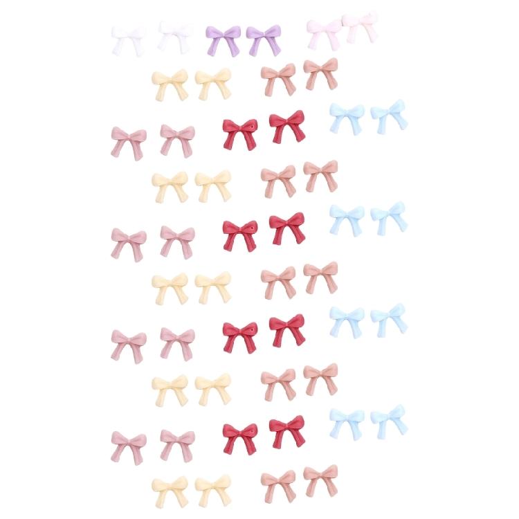 50 шт. Бантики Шармы для ногтей, Смоляные бантики Стразы для ногтей Плоские бантики Заклепки для ногтей Бантики DIY Маникюр Украшения для нейл-арта