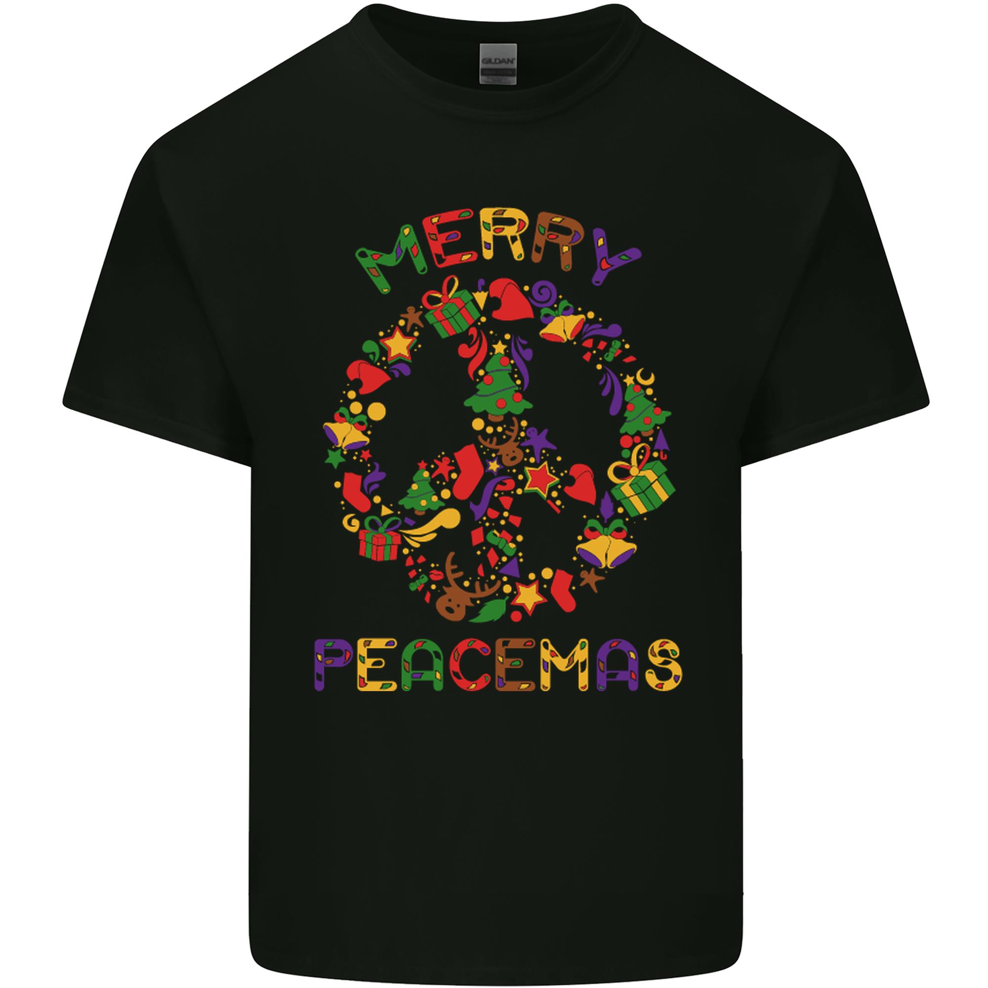 Merry Peacemas Christmas Peace Wreath Unisexs Light Cotton TShirt S