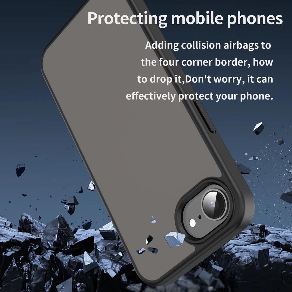 For iPhone 16e Case Skin Touch Matte Anti Drop TPU PC Phone Back Cover