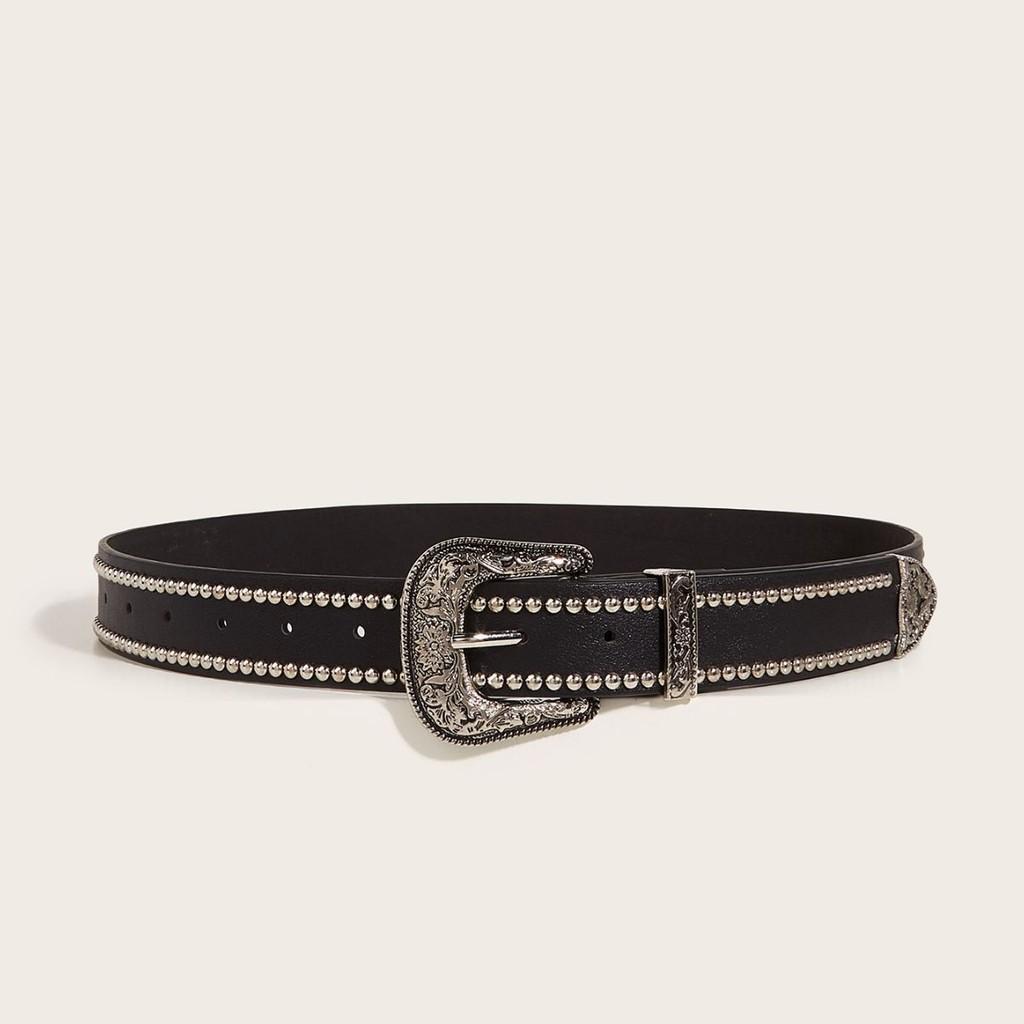 New Arrival Rivet Trendy Punk Style Belt Unisex Denim Belt Wholesale