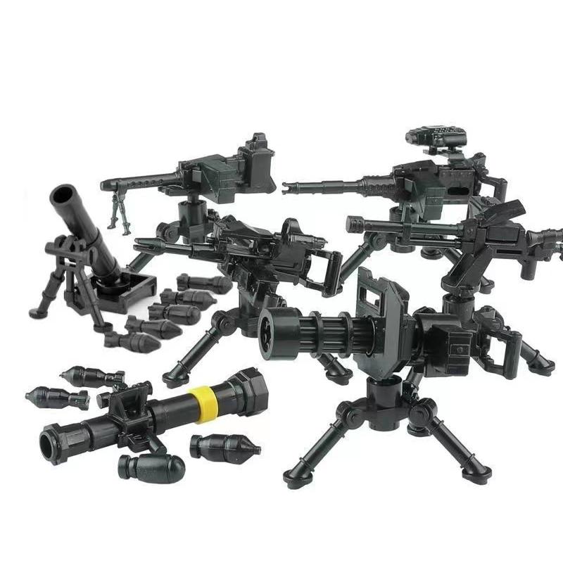 Military Building Block Set Compatible Solider Figures Army Weapons Guns Gift Presents Equipment Accessories NSV Gatling Mortar Toys Playsets