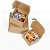 50pcs Square  Kraft  Paper  Box Strong Reusable Assemble Jewelry Candles Soaps Packaging Carton For