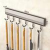Kitchen Utensils Storage Row Hook Holder Wall Mounted Drill-free Hooks Rack for Bathroom Robe Towel Coat Hanging Home Use