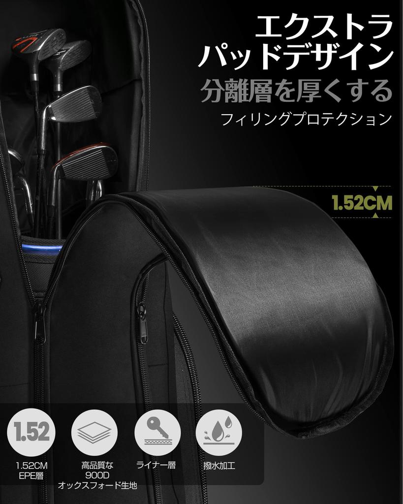 OUTDOORMASTER Golf Bag Cover with 900D Fits up to Golf Durable and this compact golf bag cover from OUTDOORMASTER offers protection from rain and