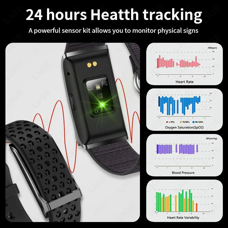 Smart Watch Men Women Fitness Smart Bracelet Sports Band Heart Rate Blood Pressure Monitor Waterproof Multifunction Watches