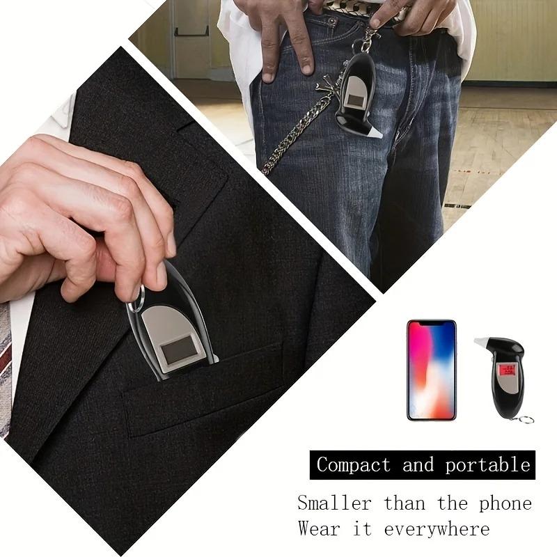 Professional Alcohol Breath Tester Analyzer LCD Screen No Backlight Breathalyser Lie Detector Alcohol Analyzer