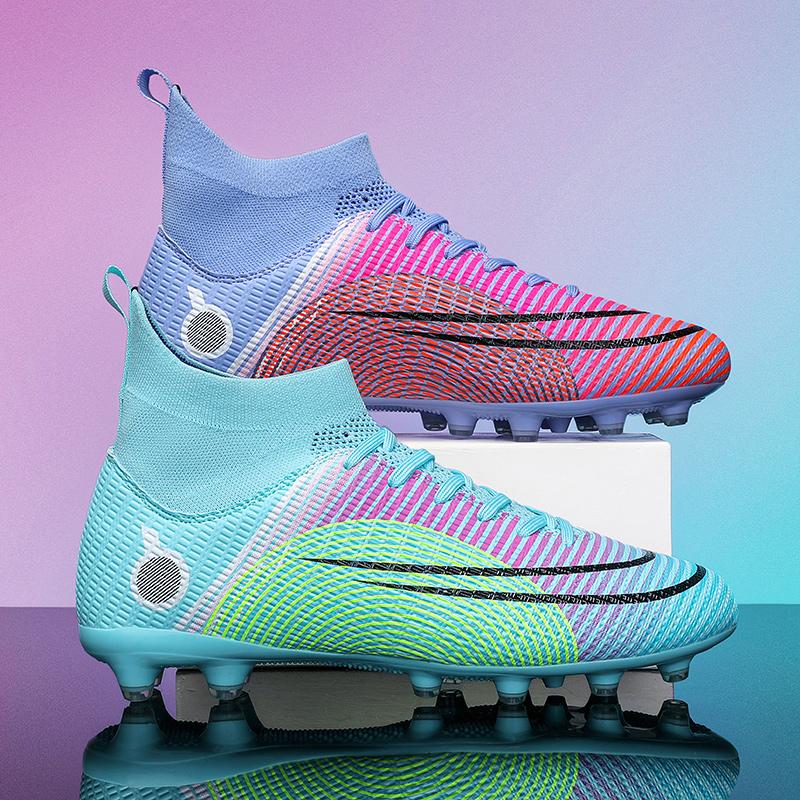 2024 Herren Fußballschuhe Große Größe Ultraleichte Fußballschuhe Jungen Sneakers Rutschfeste AG/TF Fußballschuhe Stiefeletten Unisex