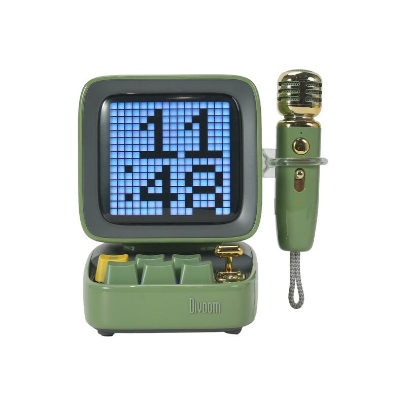Divoom Ditoo Retro Pixel Art Bluetooth Speaker with Mini KTV Microphone CN plug (adapter included)