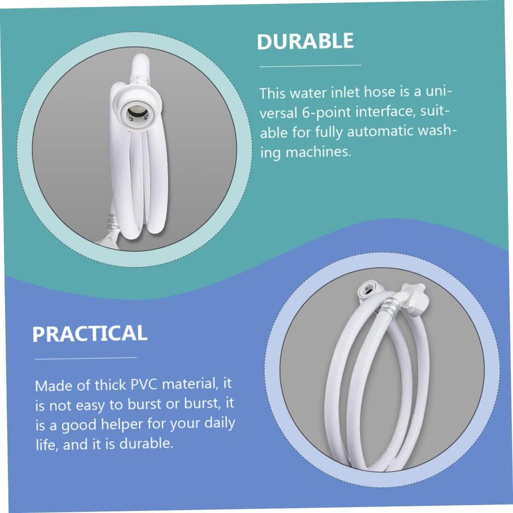 Gatuida Automatic Washer Water Supply Long Washer Drain Hose 6-point Interface Water Inlet Hose