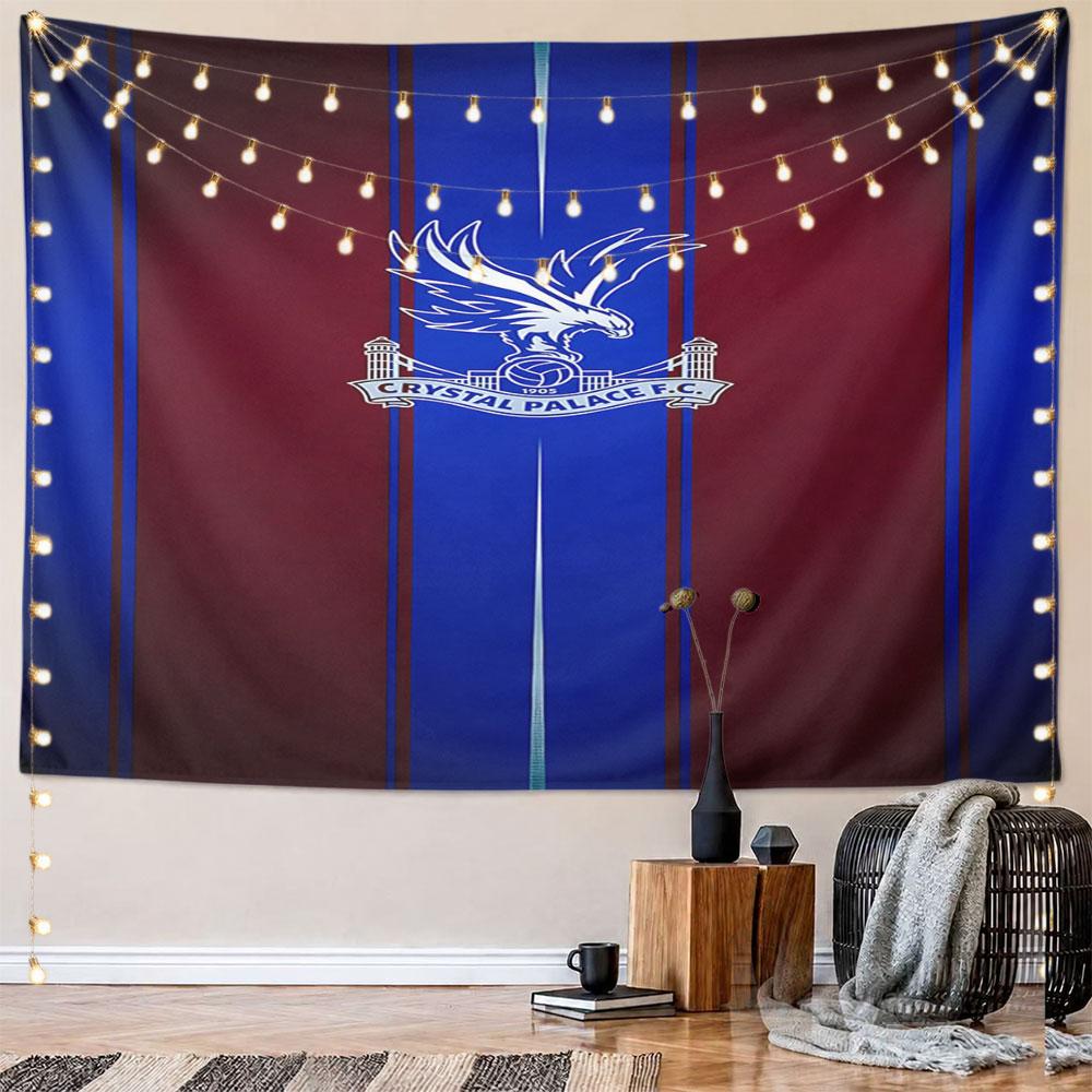 Crystal Palace FC Logo Design Pattern Wall Hanging Tapestry Decorative Tapestry Home Decor for Bedroom and Living Room