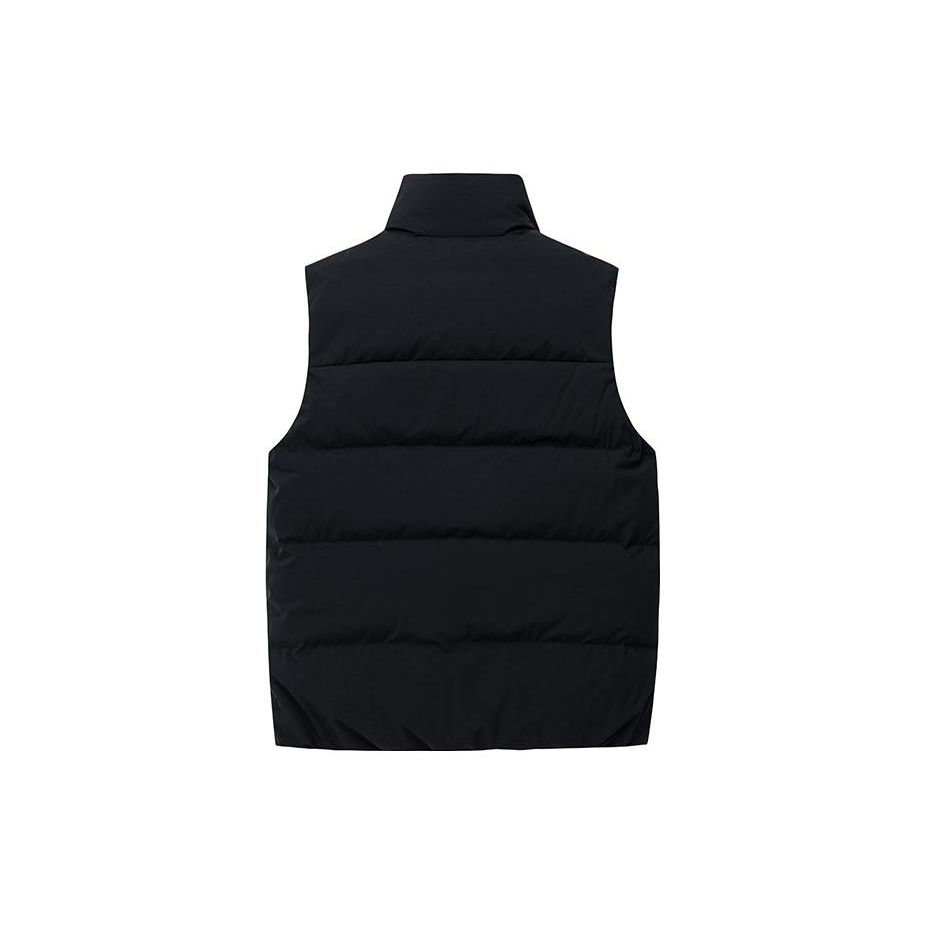 Anta Solid Color Zip Stand Collar Sleeveless Down Vest Men Vests 952347912-4