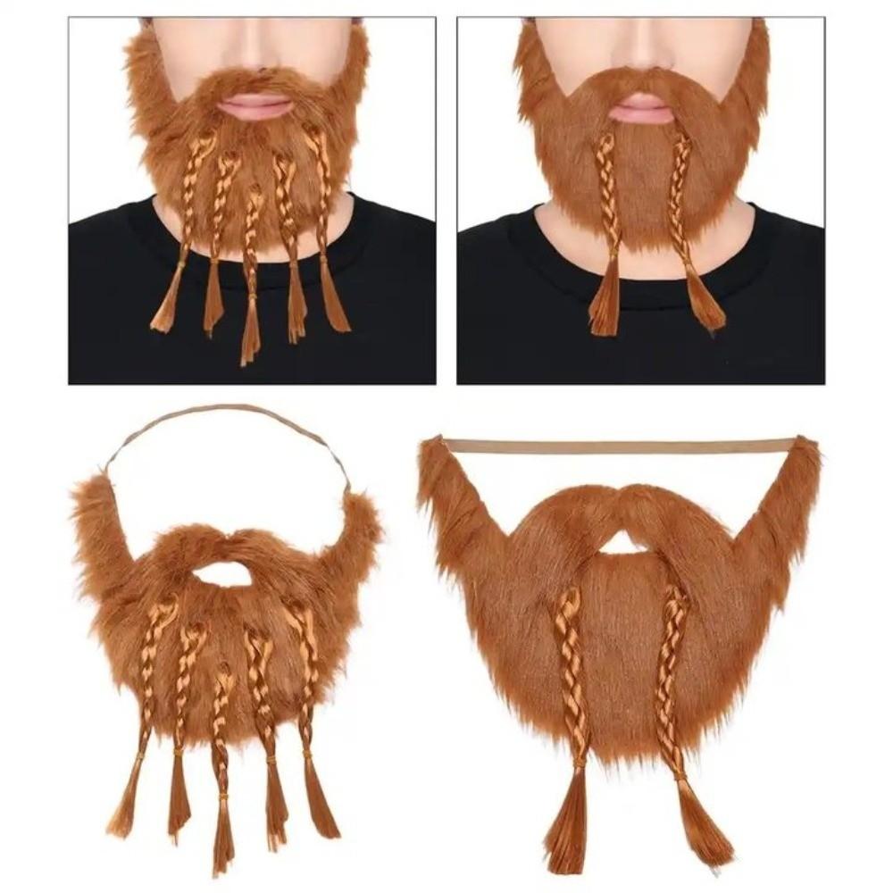 Artificia Halloween Fake Mustache Vivid Viking Braided Beard Realistic Fake Beard  Carnivals