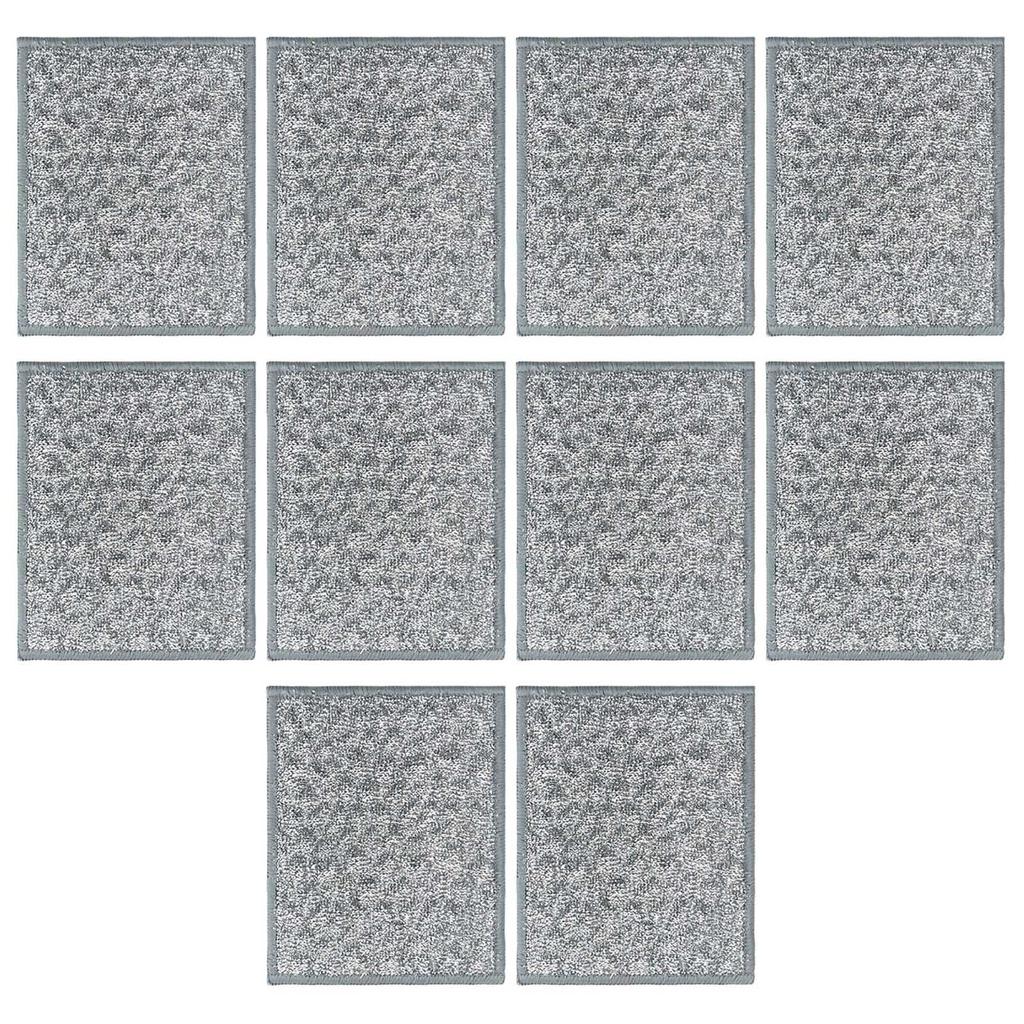 Efficient Kitchen Scouring Pad Scrubbing Sponge NonScratch Double Sided Cleaning Cloth for Dishes Pans Cookware 10PCS