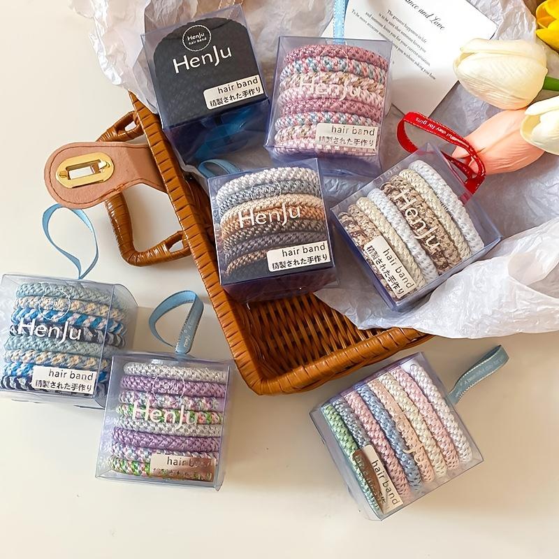Henji Elegant Bohemian Hair Ties Set, Premium Casual Style, High Elasticity Durable Hair Bands for Ponytails