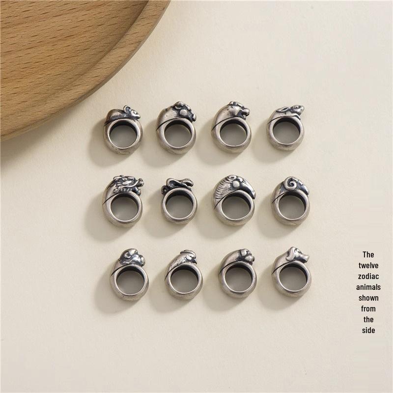 Chinese Zodiac Vintage Ring & Bead Birth Year Bracelet