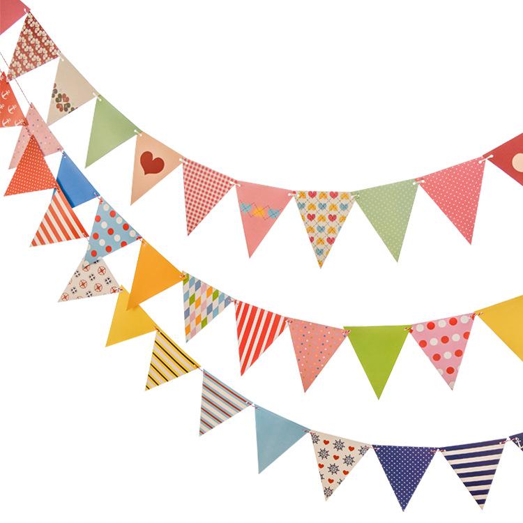 Wimpelkette für Kindergeburtstage – ideal für Babys ersten Geburtstag, als Partyhintergrund oder Zeltdekoration beim Camping.