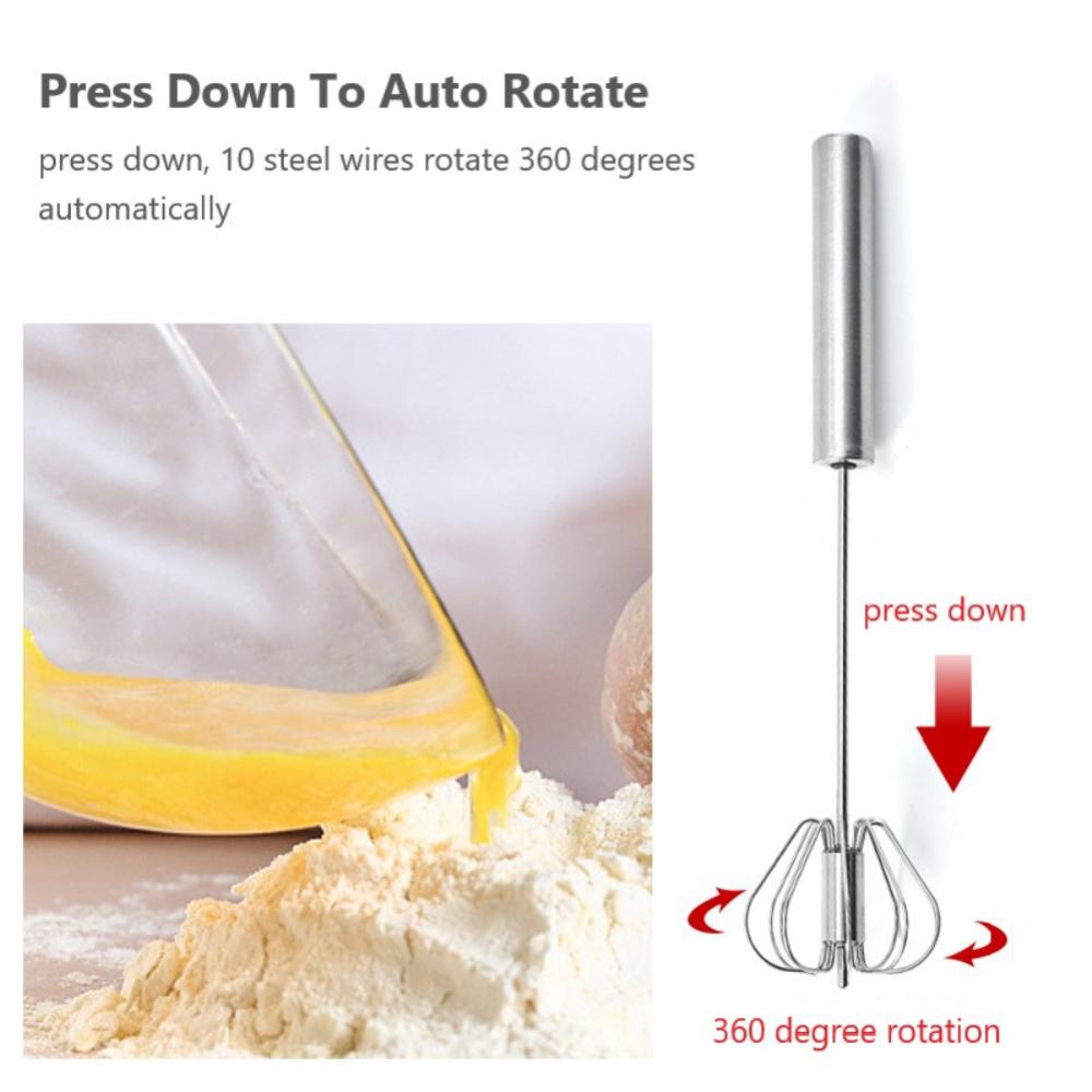 Semi Automatic Egg Whisk Hand Mixer Self Turning Egg Stirrer Manual Portable Egg Beater Cream Stirring Mixer Kitchen Accessories