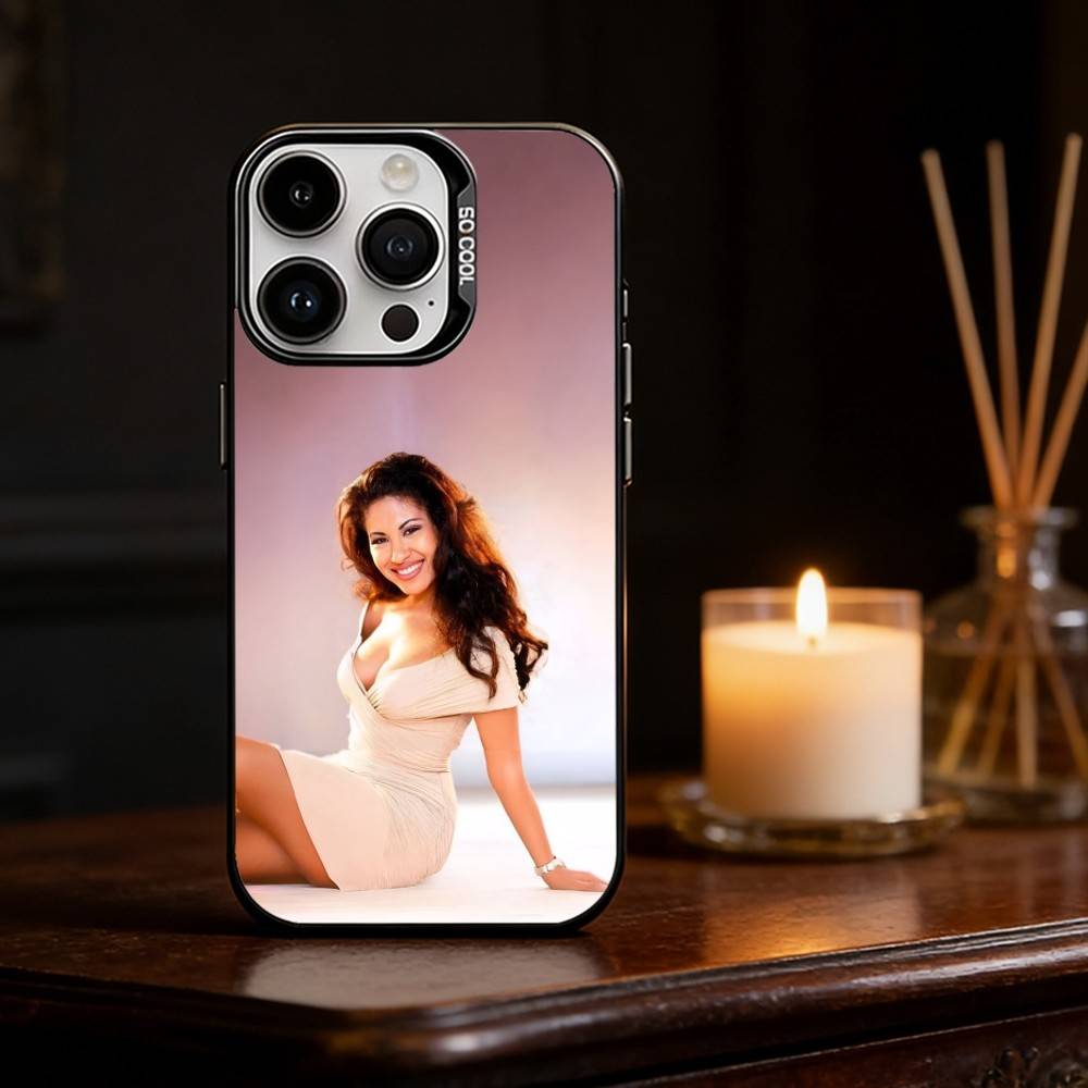 Singer Selena Quintanilla Phone Case Color Silver Shell For IPhone 17 16 15 14 13 12 11 Pro Max Plus