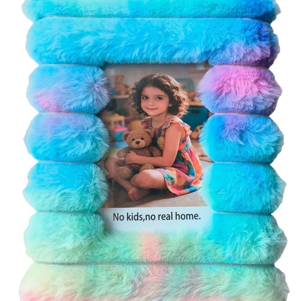 

Heart Plush Photo Frame Puppy Paw Picture Frame Ornaments Living Room Decor 6 Inch Photo-Style B