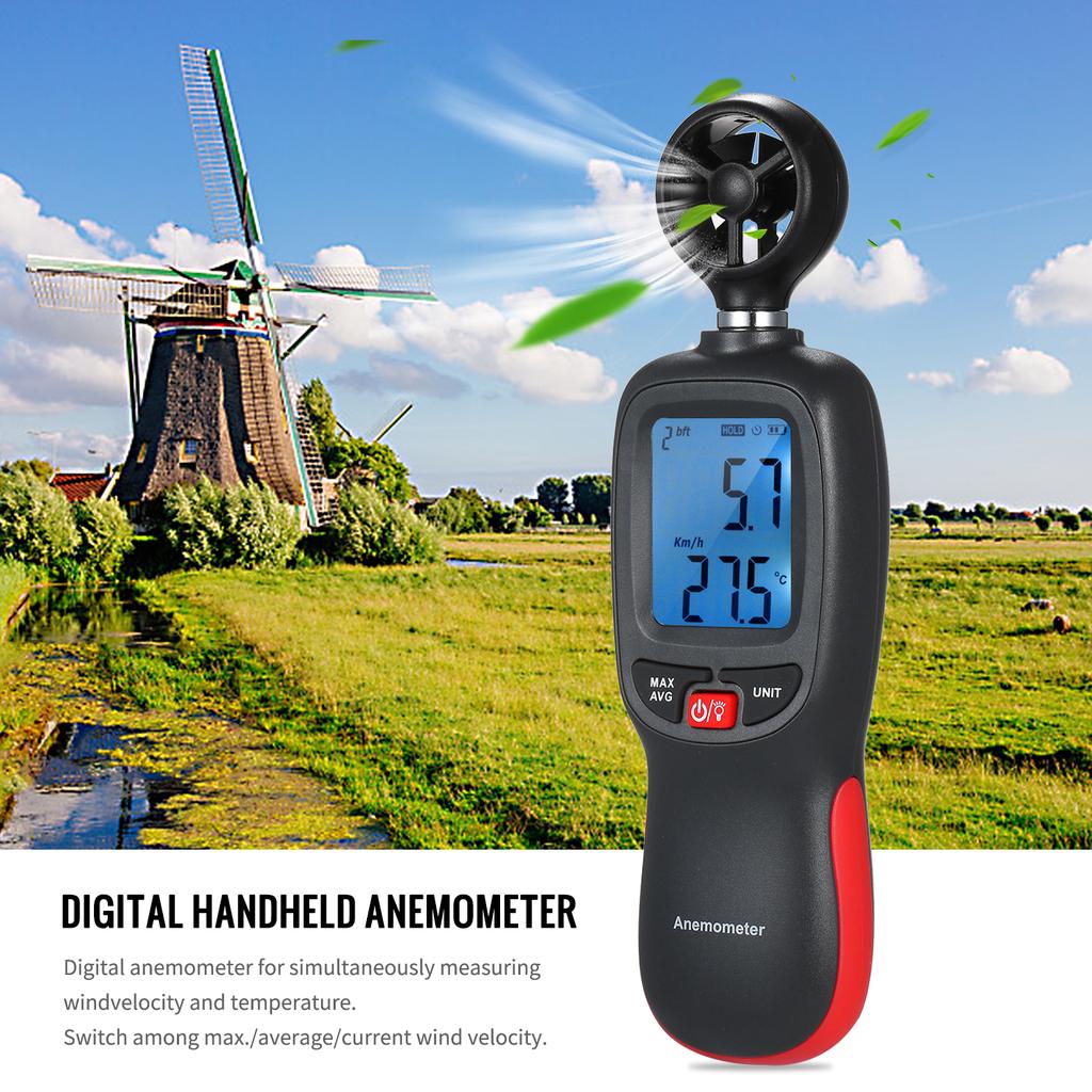 Buy Digital Anemometer Thermometer Handheld Pocket Wind Speed Meter Air
