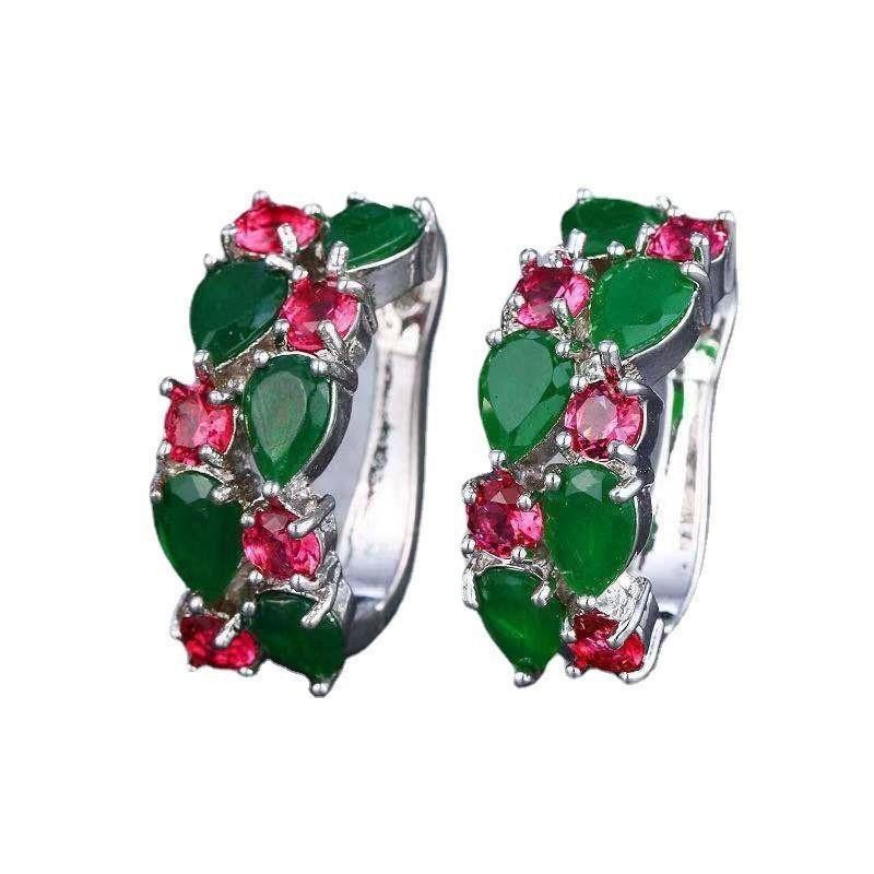 Mona Lisa Crystal Zircon Ladies Ear Buckles, Pop Earrings