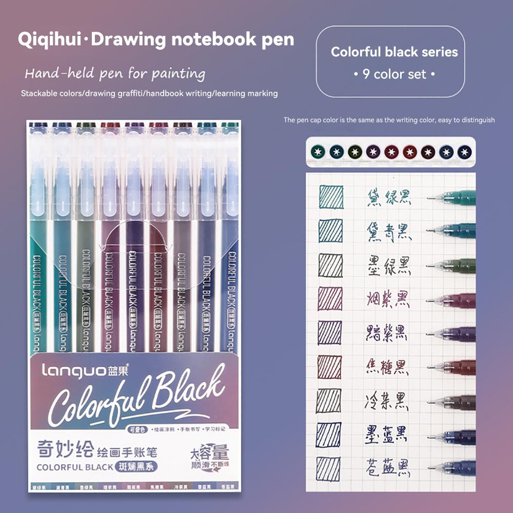 Languo 207/45/9 Colors Morandi Gel Pen 0.6mm Diary Scrapbook Painting DIY Gel Pen Set Drawing Art Markers School Supplies