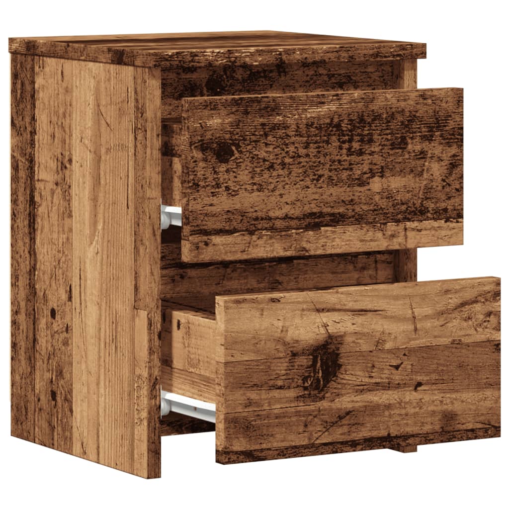 Vidaxl Bedside Table, Old Wood 30X30X40 Cm, Wood-Based Material