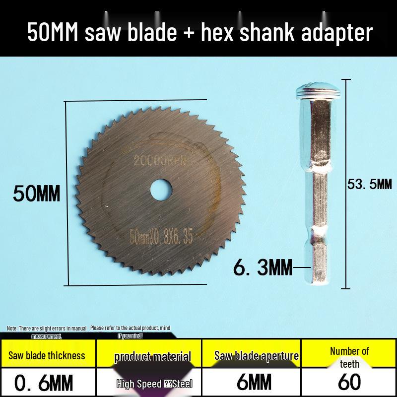 Hex Shank Electric Screwdriver Small Circular Saw Blade - High Speed Steel for Drills