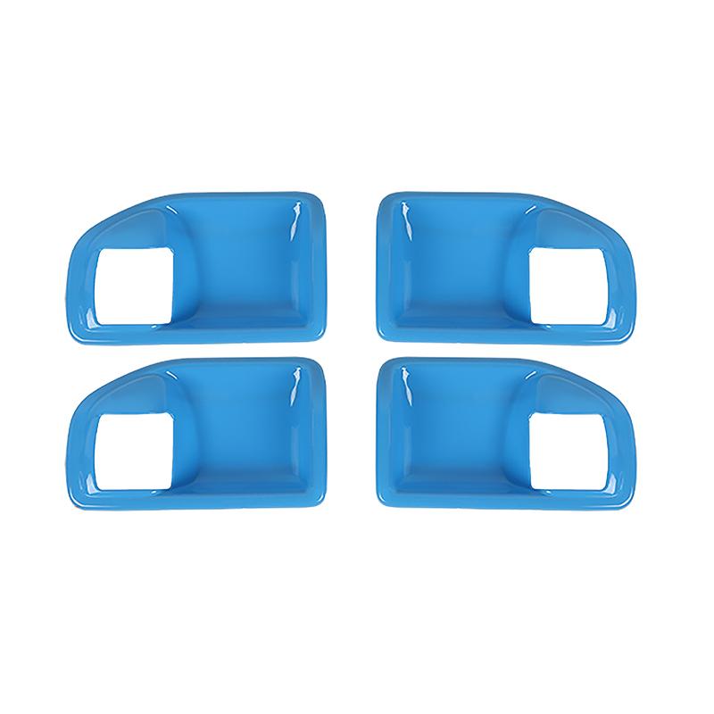 TESIN 4 Door Interior Door Handle Bowl Decoration Cover Trim Stickers for Jeep Wrangler JK 2011-2017 ABS Car Accessories