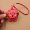 Cute Goat Pu Leather Keychain For Women Car Key Ring Cartoon Animal Sheep Bag Charm Pendant