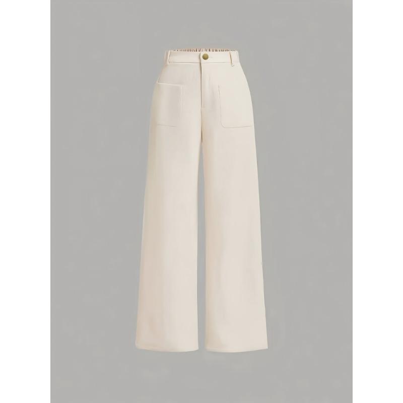 

Ретро Прямые Длинные Брюки Высокие и Свободные Универсальная Новая Верхняя Одежда на Весну и Осень Женские Повседневные Брюки XL белый