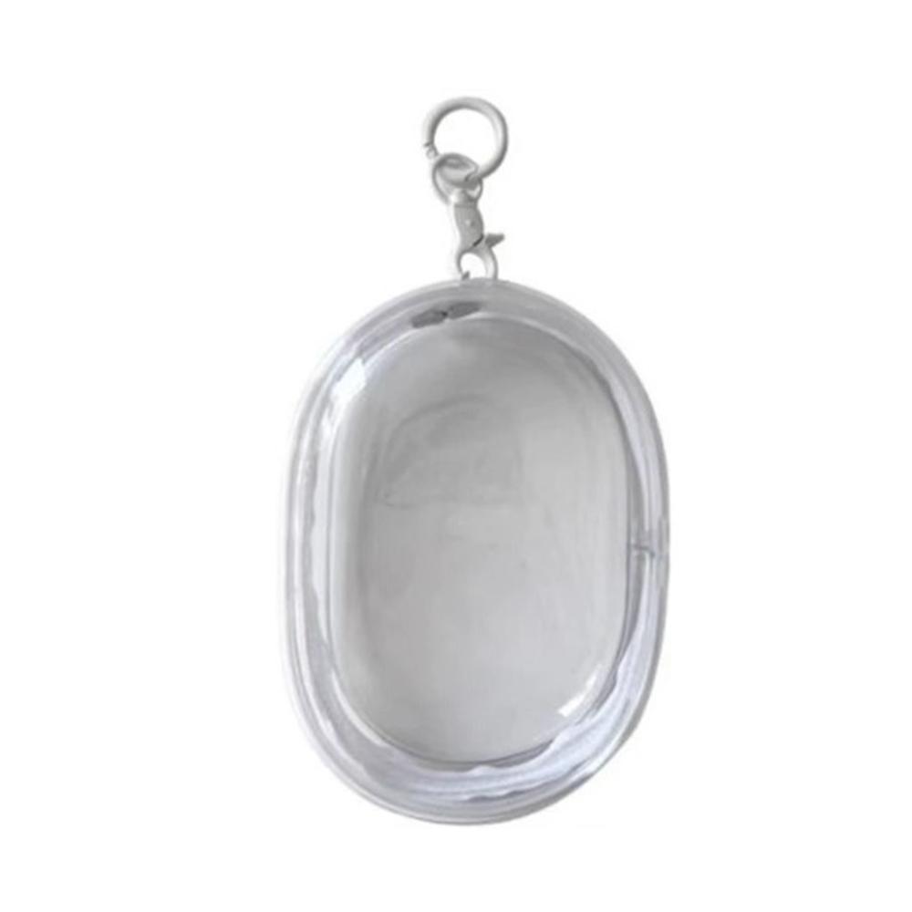 Ny rund, svart PVC-gjennomsiktig kosmetikkvesker Smykkeorganisering Bærbar datakabel Øretelefon Myntlader Oppbevaringsposer