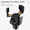 Multi-Functional Car Cup Holder with Beverage Rack and Instant Noodle Holder Features a Compass and Extendable Base