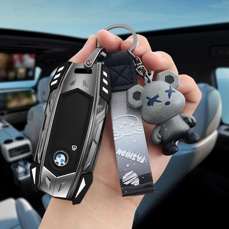 Car Key Case Cover Shell Fob For BMW i7 X7 G07 LCI iX I20 X1 U11 7 Series G70 G09 XM U06 G81 Energy 2023 Accessories EV2