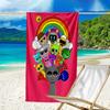 proof beach towel with a Sprunki7 pattern - soft,absorbent,quick-drying,machine washable - perfect for swimming,camping,bathing