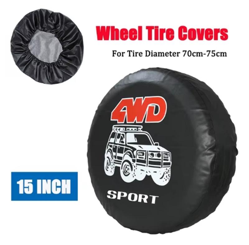

Tire Dust Cover: 14-17 Inch Protective Sleeve for Sedans, Electric Vehicles, RVs, and Off-Road Vehicles Black Thickened Tire Cover (Rod Bag)