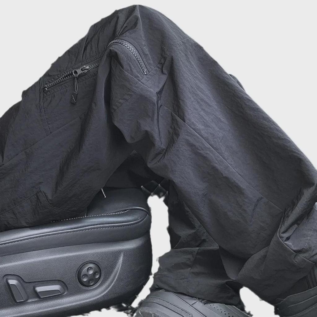 Men's Trendy Summer Quick-Drying Overalls - Functional, Casual Wide-Leg Hiking Pants