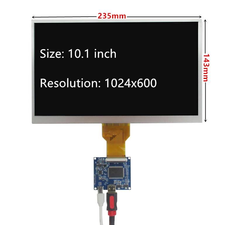 10.1 Cal 1024*600 Mini ekran kompatybilny z HDMI wyświetlacz LCD płyta sterownicza dla Raspberry Pi Banana/Orange Pi minikomputer PC