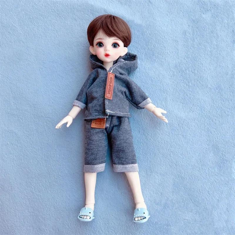 28cm Boy Doll's Clothes 1/6 Bjd Doll Dress Up Acssories Handsome Casual Clothes Suit Not Include Doll