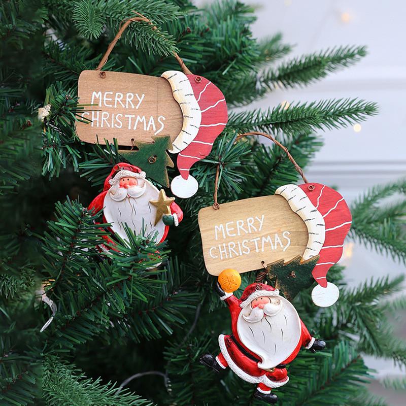 Festive Christmas Scene Decor Resin Hanging Tags Holiday Gift Accessories Tree