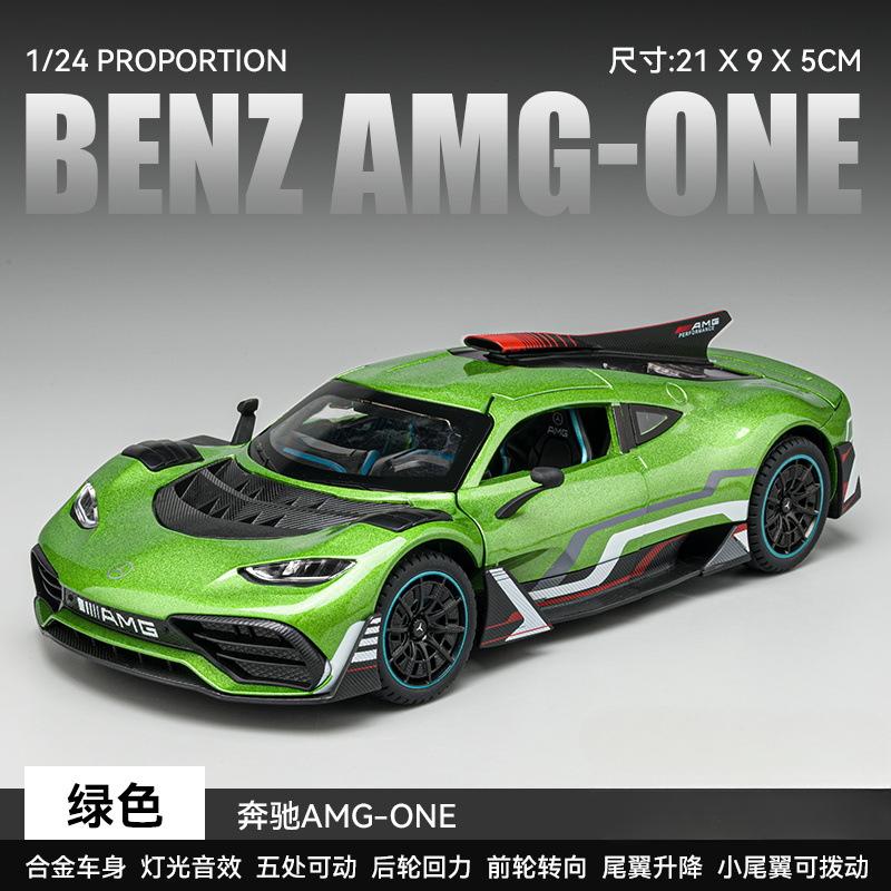 1:24 Mercedes-Benz One Alloy Car Model Car Children's Toy Car Open Gift Ornaments Metal Sound And Light Simulation Collectibles