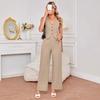 Fashion commuter suit vest trousers office suit women, spring and autumn women Internet celebrity wide-leg trousers two-piece set