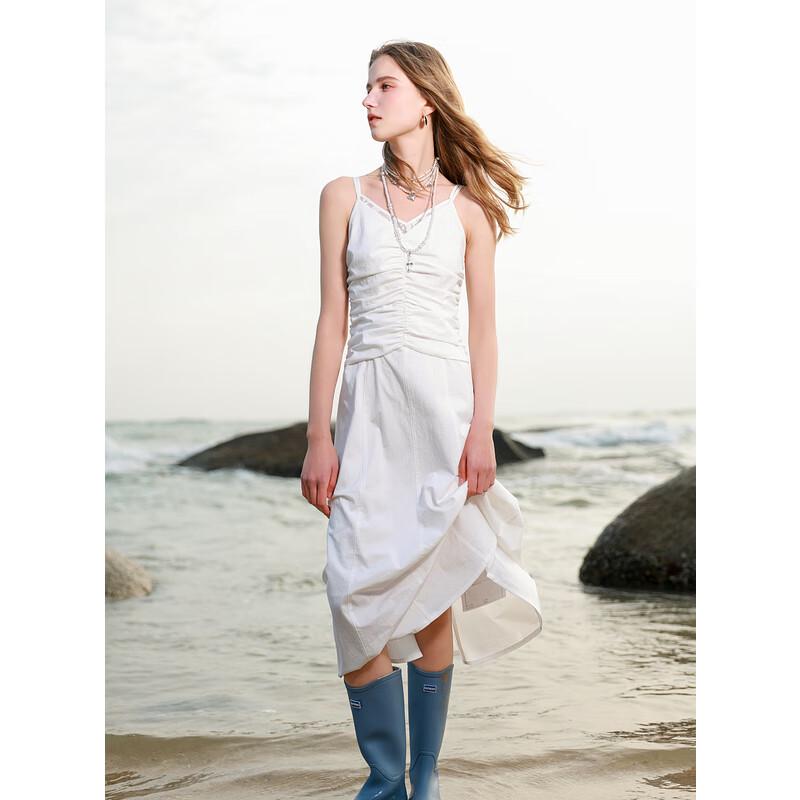 

San Cai 2025 Spring Lace V-Neck Cami Long Dress XL