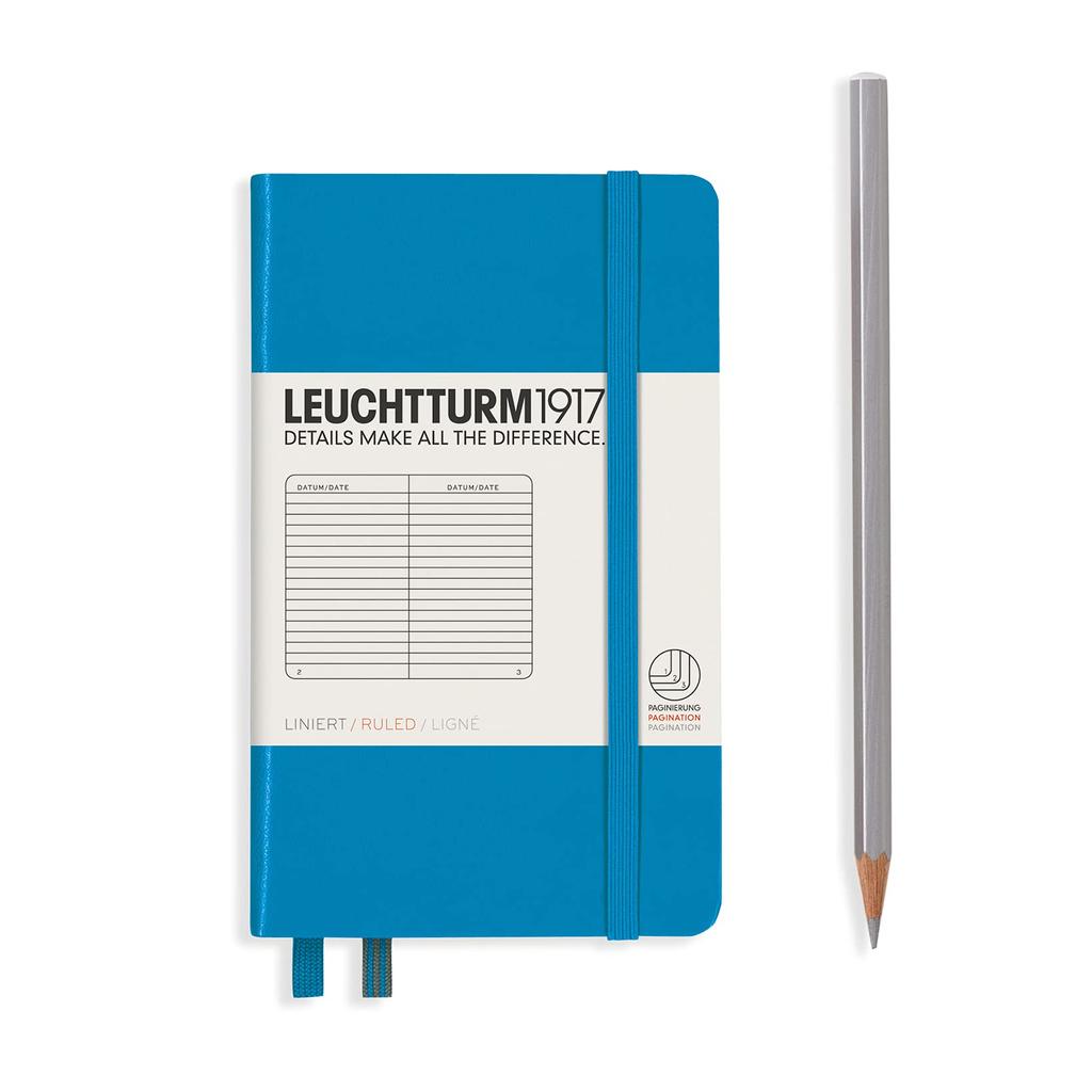 Leuchtturm Notebook, A6, Horizontal Ruled, Azure, 346689, Officially Imported
