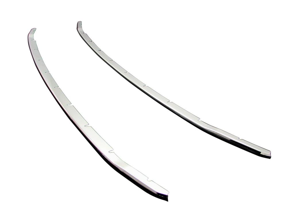 BBRIGHTZ Finish Stainless Steel Plated Front Bumper Mould Q for Toyota Alphard Models Compatible with and Part Ultra-Mirror (2-Piece Type) (Late