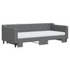 VidaXL Daybed with Trundle and Mattress Dark Grey 90x200 Cm Fabric 3197445