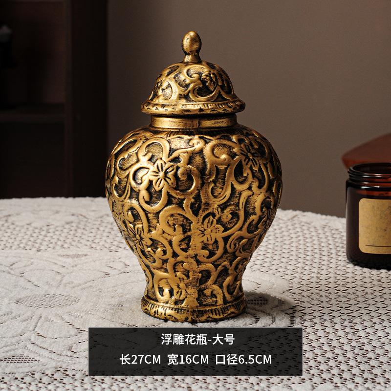 Retro Blumenzweig Keramikvase Großes Vorratsglas Haushalt Hydrokultur Vase Blumenarrangement Behälter Innen Handwerk Dekoration