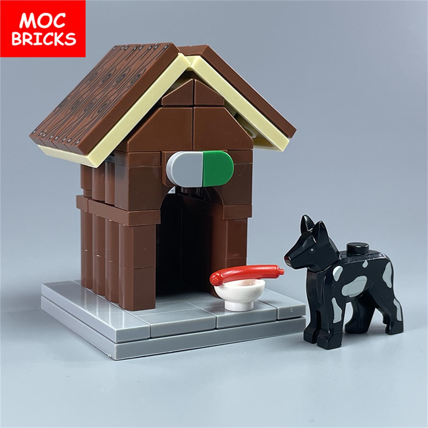 Kit MOC Bakstenen Hondenhok Kennel Schuur Boerderijdier Bouwstenen Verjaardagscadeau DIY Poppen Speelgoed